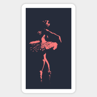 Pink Ballet Dancer Sticker